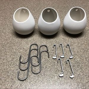 Ikea white hanging decanters/storage containers